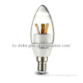 2014 70lm/w 220V 3w led candle light bulbs